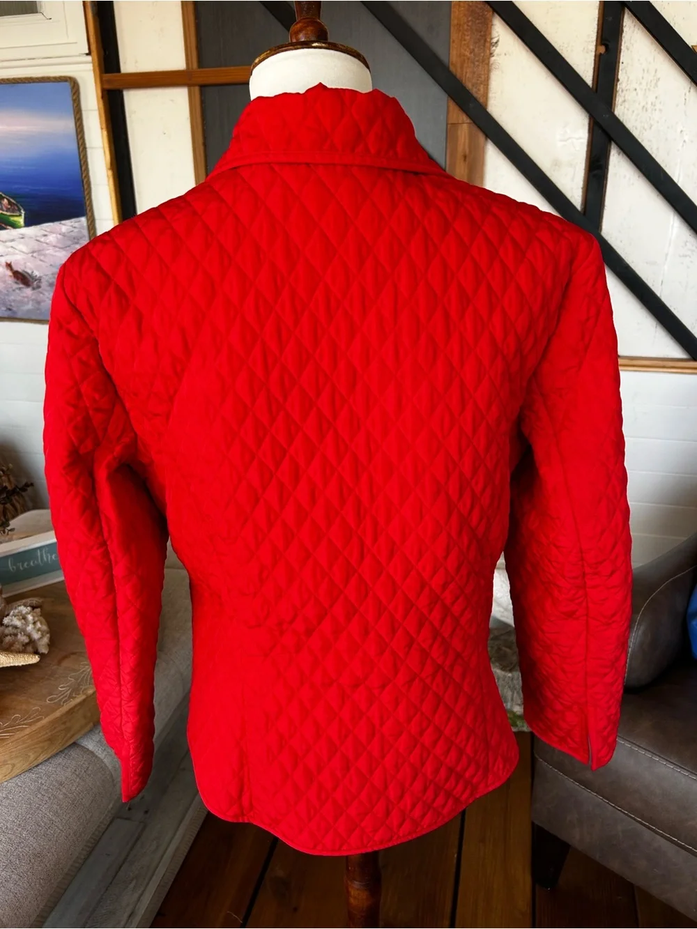 Women’s Norton McNaughton Red Quilted Jacket Size 10 Lightweight Coat